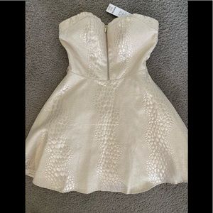 Gold Detailed Sweetheart Top Dress